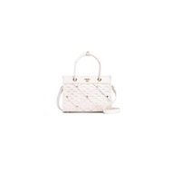 FION FION Hanada Leather Top Handle Bag in White