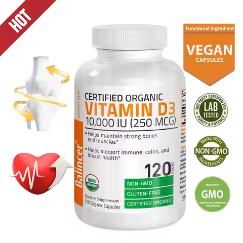 Vitamin D3 10000 IU for Immune Support Healthy Muscle Function and Bone Health High Potency Organic