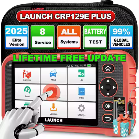 LAUNCH X431 CRP129E PLUS Car Full Systems EOBD OBD2 Scanner Diagnostic Tool 8 Reset Services Auto VI