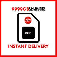 FREE Tunetalk eSIM Unlimited Internet Data &amp; Call Hotspot 4G 5G eSIM Prepaid Celcom Digi Malaysia Port In Maxis U Mobile