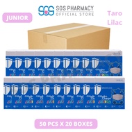 MEDICOS HydroCharge Junior 4ply Surgical Face Mask Taro Lilac (50's x 20 Boxes) - 1 Carton