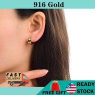 Subang Emas 916 gold earring Emas 916 anting 916  Earring 耳環 earrings for women  barang kemas 916 earrings