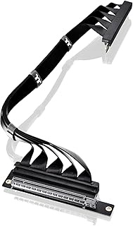 Thermaltake PCI-E 4.0 Dual 90 Degree Riser Cable 400mm Black AC-077-CO1OTN-C1 CS9123