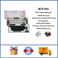 YUNZII B75 Pro Wireless Mechanical Keyboard 75% GASKET RGB Hot Swappable Custom Keyboard with Knob