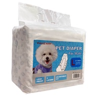 PAKEWAY Male Pet Diaper Wrap (Large) (35-58cm) For 5-17.5kg 12pcs