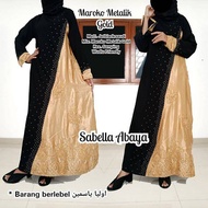 New Abaya Gamis Maxi Dress Saudi Arabia Embroidered Zephy Turkey Umrah MOROCCO METALLIC GOLD