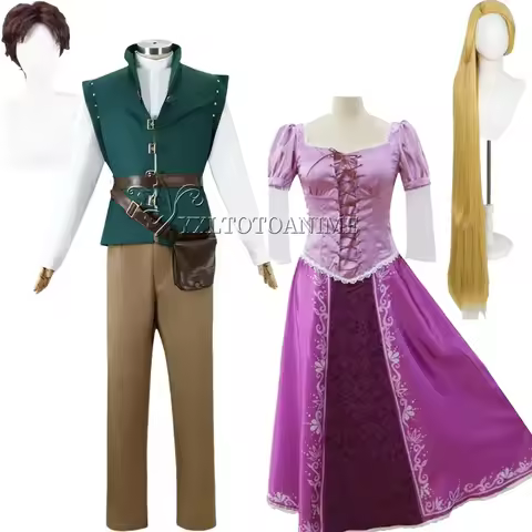 Flynn Rider Rapunzel Carnival Halloween Party Fancy Dress Cosplay Costume Tangled Rapunzel Princess 