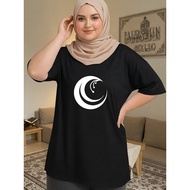 2W079 [AIYOU] XL-5XL T shirt Women Plus Size Tshirt Woman Murah Casual Plus Size Crop Top Couple T S