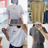LG3C Gan Early Spring Simple Logo Print Cotton T-Shirt for Women
