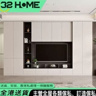 電視櫃 滿墻電視櫃 組合櫃 TV cabinet 可上門度尺 可訂造 包送貨 全屋定制 電視櫃茶几組合 實木電視櫃 實木櫃 儲物櫃 茶几 木台 包送貨 大容量 省空間 收納分區 F-HOME1207-