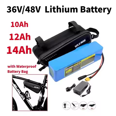 36V 48V 14Ah 18650 Rechargeable Lithium Battery Pack 10S3P 13S3P 500W Power Bicycle Scooter Electric