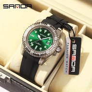 SANDA Men's Luminous Multi-Function Transparent Watch 9007