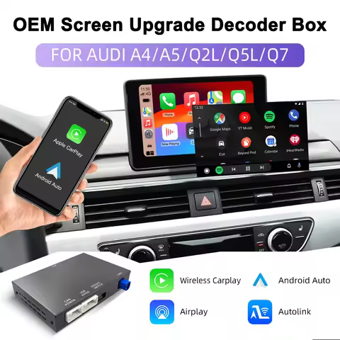 Wireles CarPlay Android Auto Retrofit Kit for Audi A4 A5 Q2L Q5L Q7 2014-2022 Models with MIB System