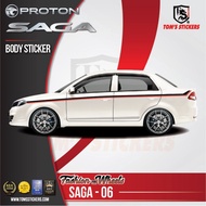 👍 PROTON SAGA CAR BODY LINING STICKER SET SAGA - 06