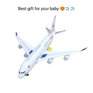 [Malaysia] Plastic Airbus A380 model airplane & aircraft electric flash light sound kids toys