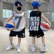 [Recommended] [3575 People Collection] Boys Summer Vest Sleeveless Suit Quick-Drying Basketball Unif