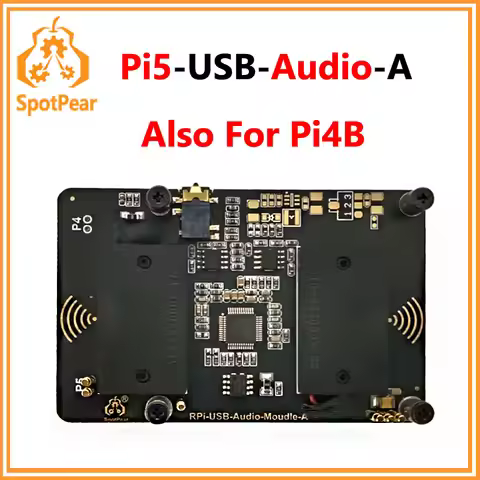Raspberry Pi5 Audio Sound Card Moudle with Earphone Jack Buzzer Speaker Option For Pi 5 / PI4 USB Au
