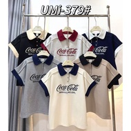 AK-379 Collar Top Short SleevePOLO PrintWanita