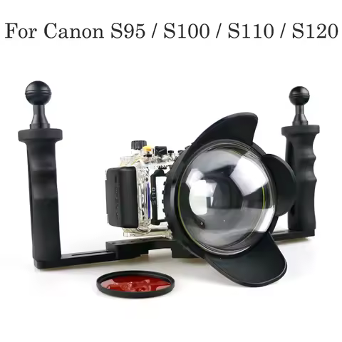 Ssefrogs 40m 130ft Waterproof Box Underwater Housing Camera Diving Case for Canon PowerShot S95 S100