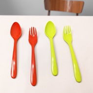 Simple Colorful Melamine Dinner Spoon and Fork DS 3106