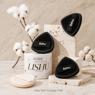 LISHU Span Solek Segi Tiga Ultra Lembut Dua Sisi Untuk Foundation Cushion Dengan Kotak Simpanan Set 