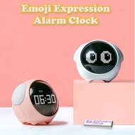 Cute Emoji Expression Alarm Clock Multifunctional Bedside Voice Control Night Light Snooze Chargeabl
