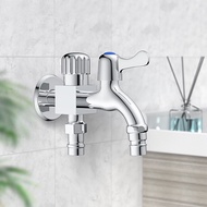 SUS304 Stainless Steel 1 in 2 out Head Two Way Water Washer Tap Faucet Wash Machine Faucet Valvet