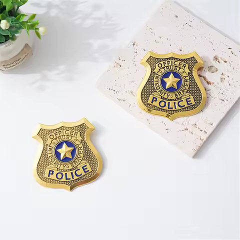 MINISO Zootopia Zootropolis Judith Laverne Hopps Cosplay Costume Metal Police Badge Pin Alloy Brooch