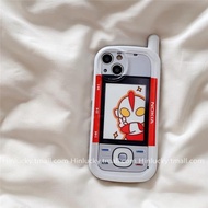 大哥大蘋果16手機殼14promax新款iPhone15帶天線的13pro適用搞怪12諾基亞11電話機7plus奧特曼8趣味xs惡搞軟
