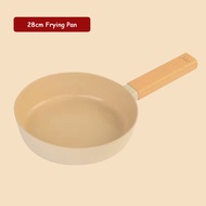 Deep Frying Pan 24cm 28cm Non Stick Frying Pan Induction Cookware Set Ceramic Non-Stick Coating Fryi