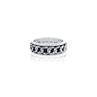 ake ake Chaine-De-Lis Spinner Ring แหวนเงินแท้ 925 แกะมือขัดเงาลงดำ ลายโซ่สุดคลาสสิก แบบแหวนหมุนได้