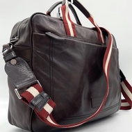 Bally original leather messenger bag