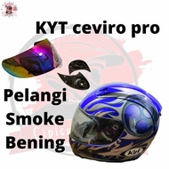 KACA helm KYT ceviro full face pelangi smoke bening VISOR HELMET