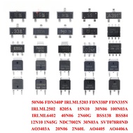 10-20 Pieces IRLML6402 IRLML2502 IRLML5203 FDN338P FDN335N FDN340P 8205A 15N10 30N06 100N03A 50N06 4