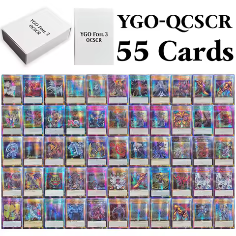 55PCS YuGiOh! Foil 3 Whole Set QCSCR Proxy Game Cards DIY High-quality rare cards Dragon Master Magi