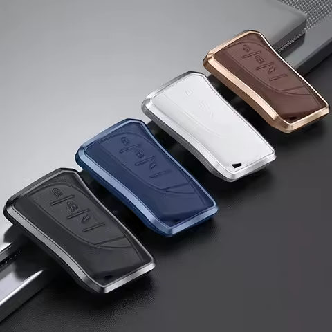 Aluminium Alloy Genuine Leather Smart Car Key Fob Cover Case For Lexus RZ NX ES UX LX RX 200 250h 30