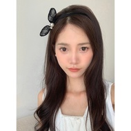 Rabbit Ear Lace Headband Sweet Cute Headband Black Headwear Hairpin Outing Female Korean Version Cat