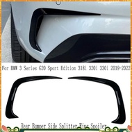 Car Rear Bumper Side Splitter Wing Spoiler for  3 Series G20 Sport Edition 318i 320i 330i 2019-2022 