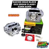 HONDA EX5 DREAM CLASS1 CYLINDER HEAD BLOCK RACING DAIYASHO 53MM 56MM COMBO SET