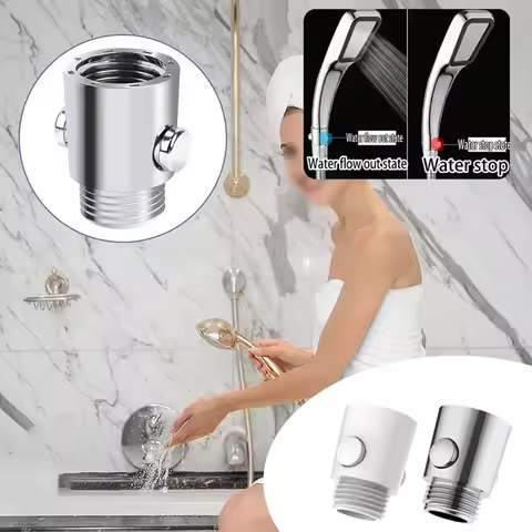 Shower Accessories Sprinkler One-button on-off Valve Shower Angle Valve Shower Head Quick Off Bathro