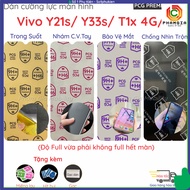 Screen protector for nano Vivo Y21s/ Y33s/ T1x 4G transparent, tempered standard 9H+