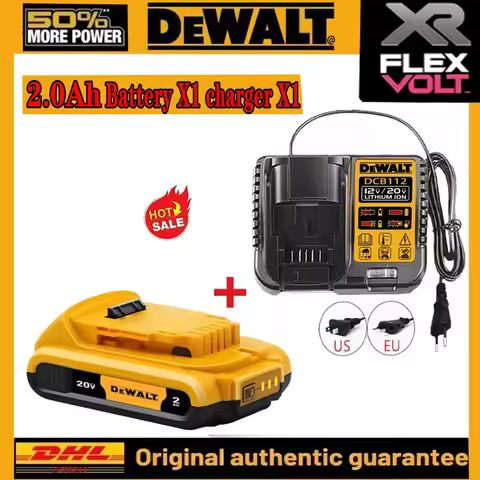 100% High Rate Genuine Dewalt 20V Battery2AH 5AH 6AH, Dewalt DCB200 Power Tool Battery Rechargeable 