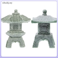 Japanese Tower Light Decoration 2 Pcs Mini Pagoda Statue Miniature Garden Lantern Outdoor Zen Gazebo  xihuikj