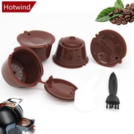 HOTWIND 4Pcs Reusable Coffee Capsule Pods for Dolce Gusto Refillable Filters Crema Espresso Capsules