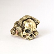 Eternity 黃銅戒指 Skull Ring Snake Snake by GRYPHON
