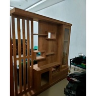 PARTISI PENYEKAT RUANGAN KAYU JATI MENTAH Berkualitas
