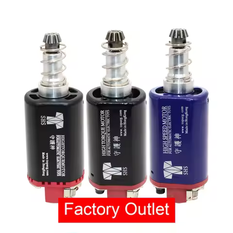 SHS AEG Motor Long Axle High Torque/ High Speed D-type Motor For Gel Blaster Airsoft BBgun M16/M14/M