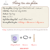 [Hàng sẵn] Chuông Ngọc Thạch Anh 6inch note B - chuông pha lê - Crystal Singing Bowl - Sound Healing