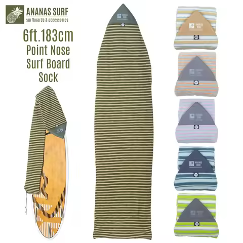 Ananas Surf Surfboard Sock, 6'0 ", 185 cm Kite Wakesurf Foil Board Protective Stretch Fabric, Point 