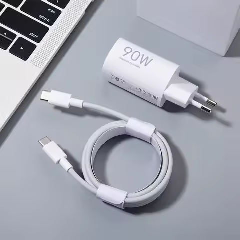 MDY-14-EV Xiaomi 90W Max GaN EU Turbo Supercharge Power Adapter 6A USB C to USB C PD Cable for MI 15